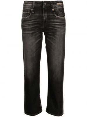 Obnosené džínsy R13 sivá