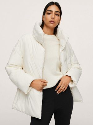 Утепленная куртка Mango, белая