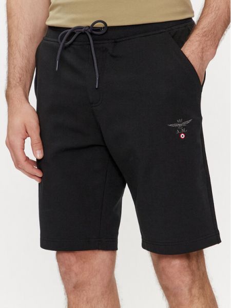 Sportske kratke hlače Aeronautica Militare crna