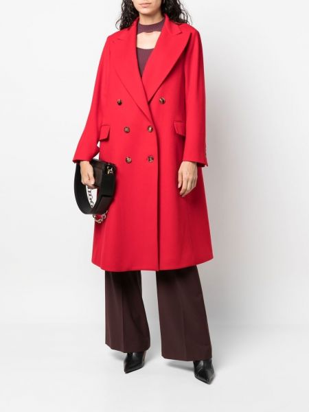 Manteau en laine Alberto Biani rouge