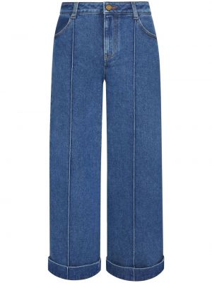Jeans baggy Oscar De La Renta blu