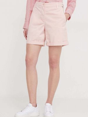 Панталон с висока талия Tommy Hilfiger розово