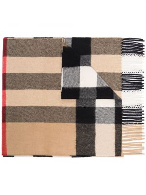 Sjekket kashmir skjerf Burberry brun