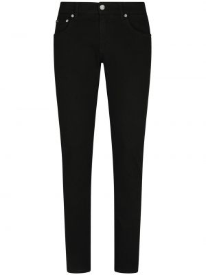 Låg midja skinny fit-jeans Dolce & Gabbana svart