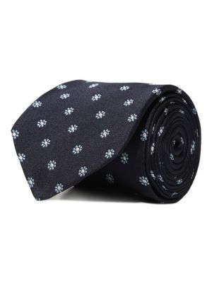 Синий шелковый галстук Luigi Borrelli