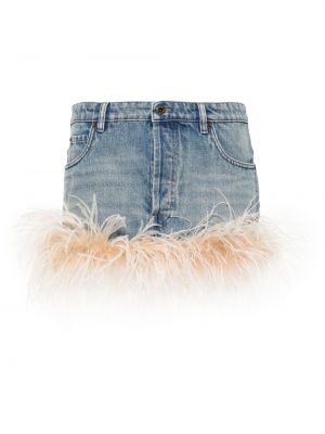 Spódnica jeansowa w piórka Miu Miu