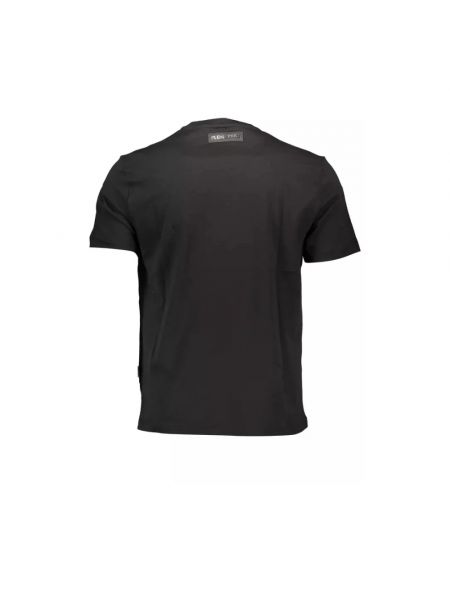 Camiseta deportiva de algodón con estampado manga corta Plein Sport negro