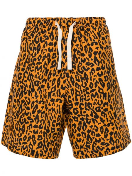 Bermuda kratke hlače s potiskom z leopardjim vzorcem Palm Angels