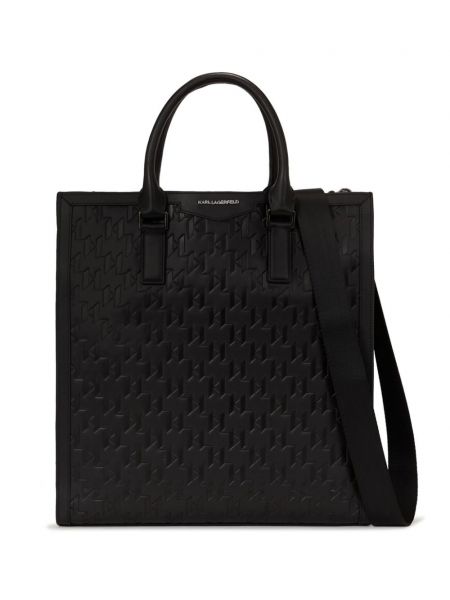 Læder shopping bag Karl Lagerfeld sort