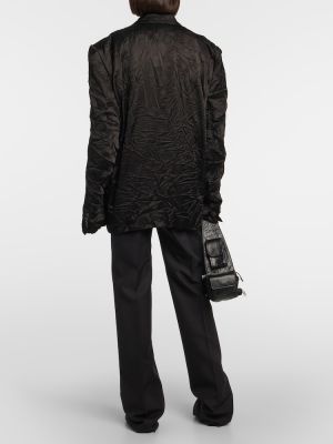 Sacou din satin oversize Balenciaga negru