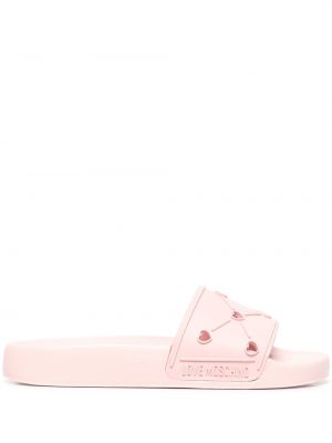 Hjertemønster flip-flops Love Moschino rosa