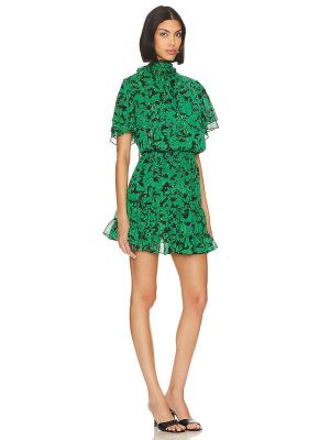 Mini vestido con estampado abstracto Misa Los Angeles verde