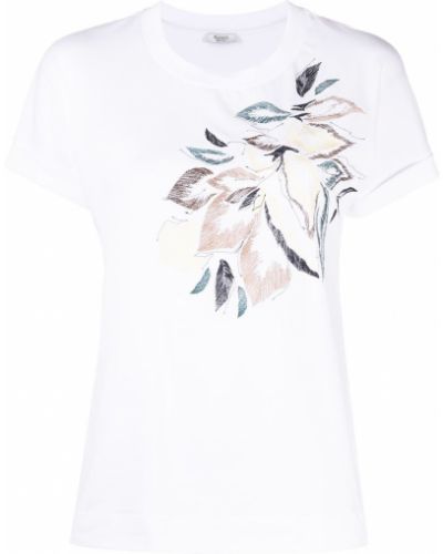 Camiseta de flores Peserico blanco