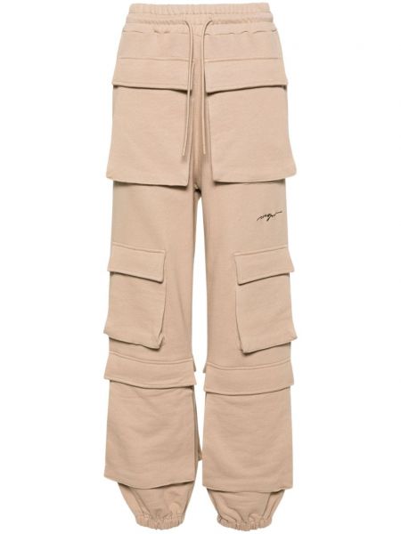 Pantalon de joggings en coton avec poches Msgm beige