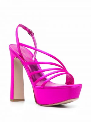 Asimetriskas sandales ar platformu Le Silla rozā