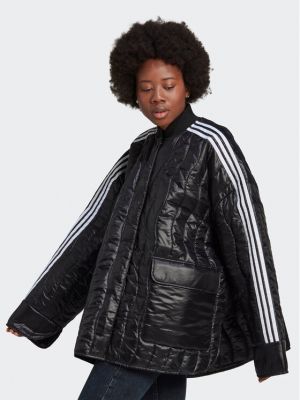 Prošivena pernata jakna bootcut Adidas crna