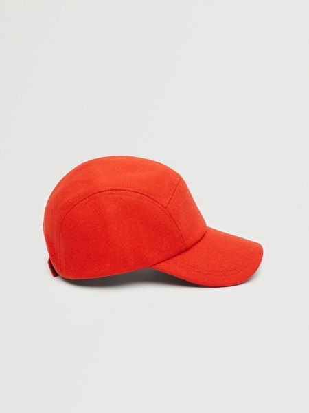 Pomarańczowa czapka z daszkiem Mango