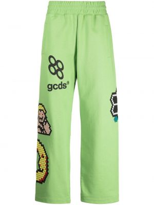Pantaloni con stampa Gcds verde