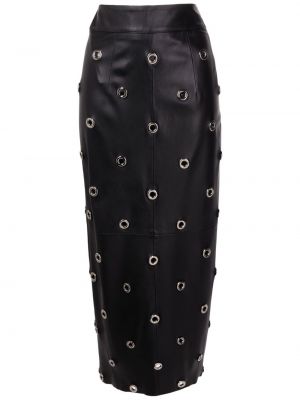 Kožená sukňa Andrea Bogosian čierna