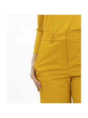 Pantalones de algodón Incotex amarillo