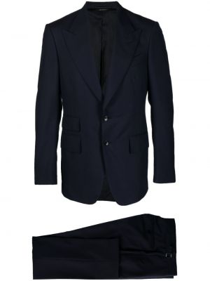 Volnena ukrojena obleka Tom Ford modra