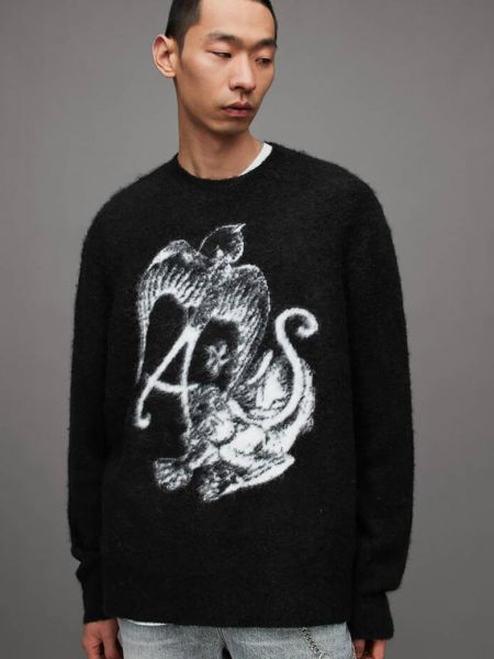 Шерстяной свитер Allsaints черный