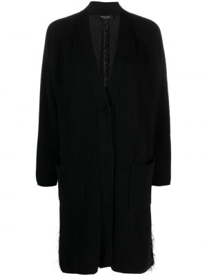 Πλεκτό παλτό Fabiana Filippi μαύρο