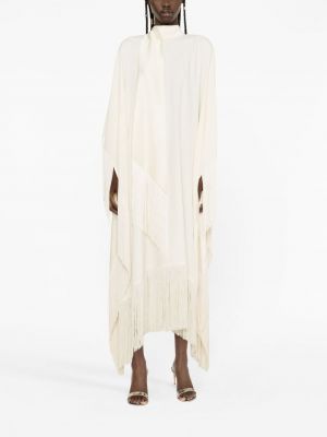 Sukienka midi z frędzli Taller Marmo biała