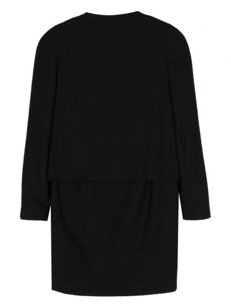 Vilnonis sijonas tvido Chanel Pre-owned juoda