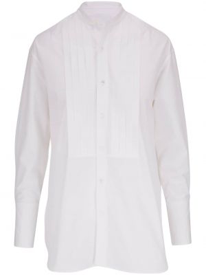 Pruhované bavlněné dlouhá košile s dlouhými rukávy Nili Lotan - bílá