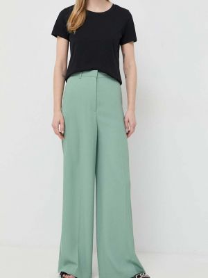 BOSS pantaloni femei, a , drept, high waist - Verde