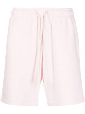 Shorts de sport en coton avec applique Acne Studios rose