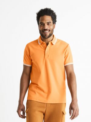 Поло тениска Celio оранжево
