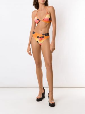 Bikini con estampado Amir Slama naranja