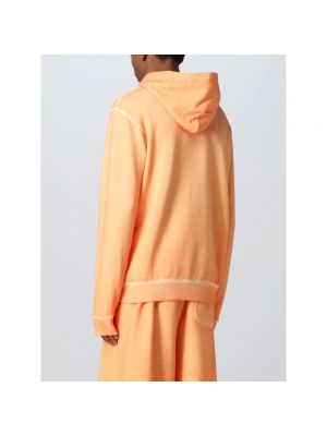 Sudadera con capucha de algodón Marcelo Burlon naranja