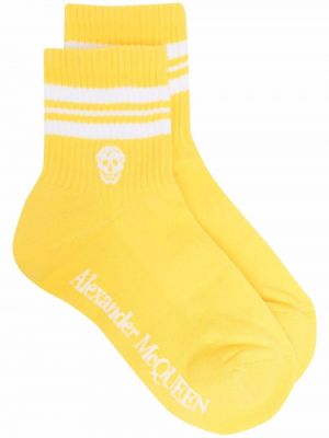 Чорапи на райета Alexander Mcqueen жълто