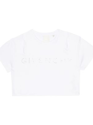 Bomull t-skjorte for jenter Givenchy Kids hvit