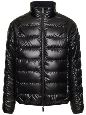 Reverzibilna najlonska pernata jakna Moncler crna