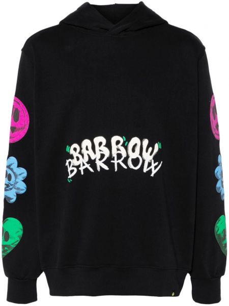 Baskılı hoodie Barrow siyah