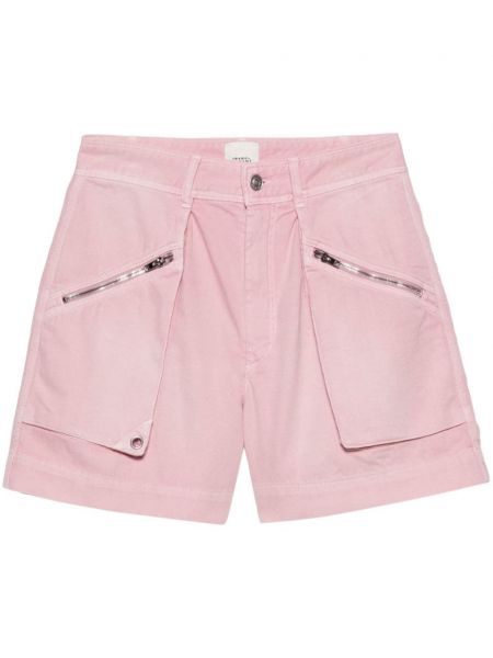 Kratke traper hlače Isabel Marant ružičasta
