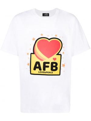 T-krekls ar apdruku Afb balts