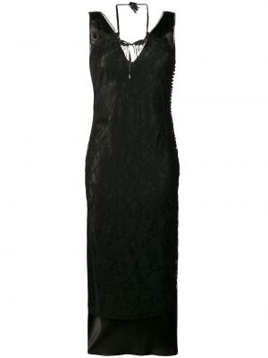 Dolga obleka Christian Dior črna