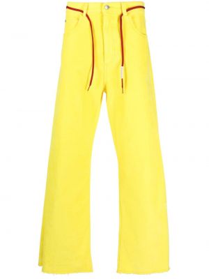 Bavlněné zvonové džíny Marni žluté