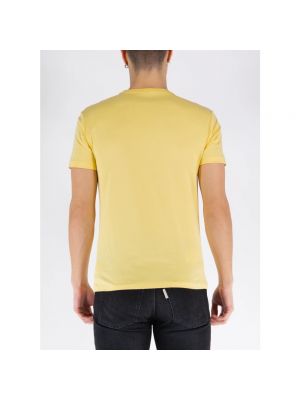 Camisa con bordado de algodón manga corta Polo Ralph Lauren amarillo