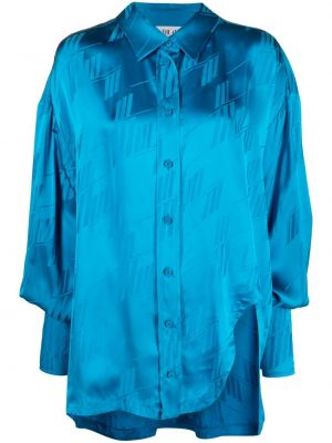 Asimetriška žakardinė marškiniai The Attico mėlyna