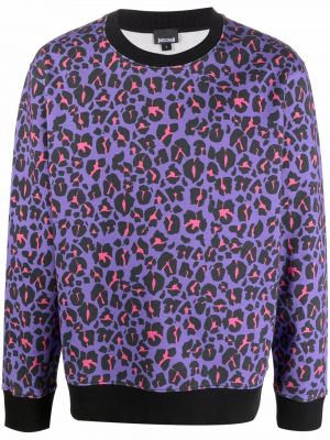 Abstrakt trykk leopard trykt sweatshirt Just Cavalli lilla