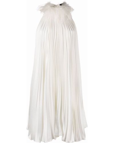 Sukienka midi plisowana Styland biała
