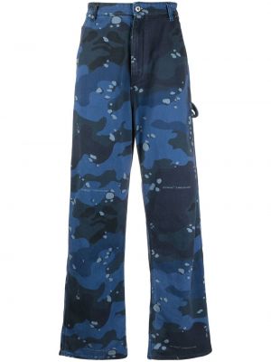 Straight leg jeans con stampa camouflage Off-white