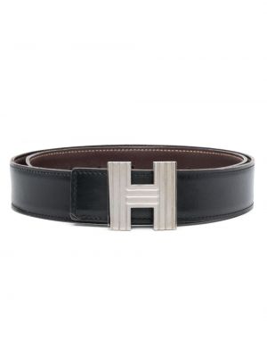 Cintura reversibile Hermès nero