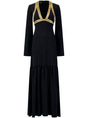 Вечерна рокля с пайети от креп Giambattista Valli черно
